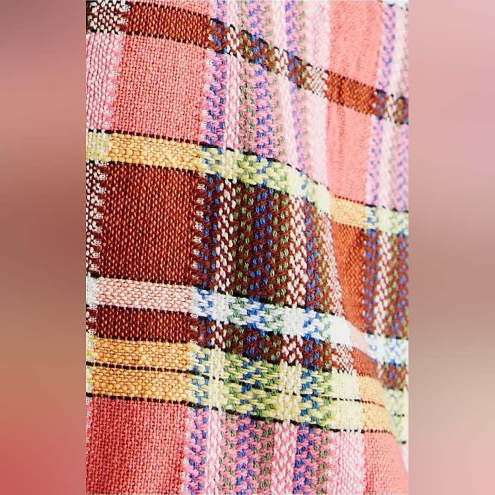 Free People Walk The Walk Plaid Mini Dress/Retro Combo - Picture 12 of 15